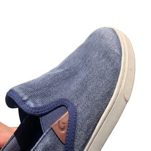 Olukai Blue Classic Slip On Denim Fashion Sneaker Size 9.5